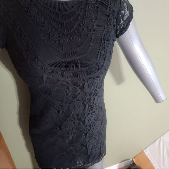 Exhilaration Women's Lined Black Lace Dress Size Medium SMOKING HOTTTT - Picture 5 of 11